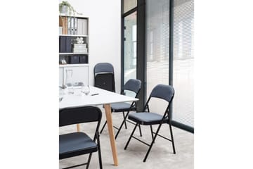 Set med 4 hopfällbara stolar Sparks - Grå, svart - Möbler - Fåtölj & stolar - Klappstol & stapelbara stolar