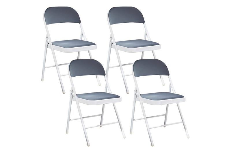 Set med 4 hopfällbara stolar Sparks - Grå, vit - Möbler - Fåtölj & stolar - Klappstol & stapelbara stolar