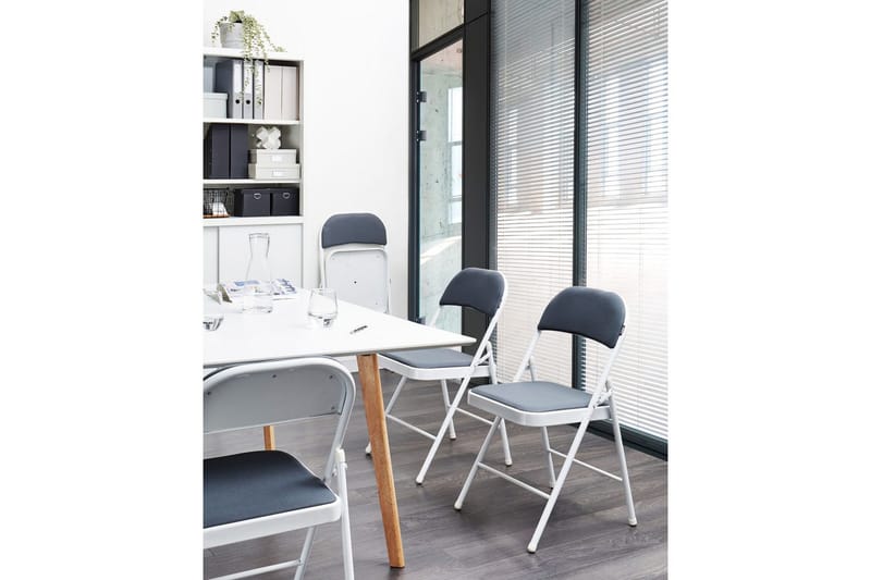 Set med 4 hopfällbara stolar Sparks - Grå, vit - Möbler - Fåtölj & stolar - Klappstol & stapelbara stolar