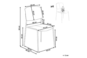 Set med 4 matstolar Astoria - Svart - Möbler - Fåtölj & stolar - Matstol & köksstol
