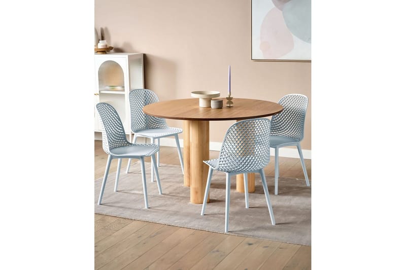 Set med 4 matstolar Emory - Blå - Möbler - Fåtölj & stolar - Matstol & köksstol