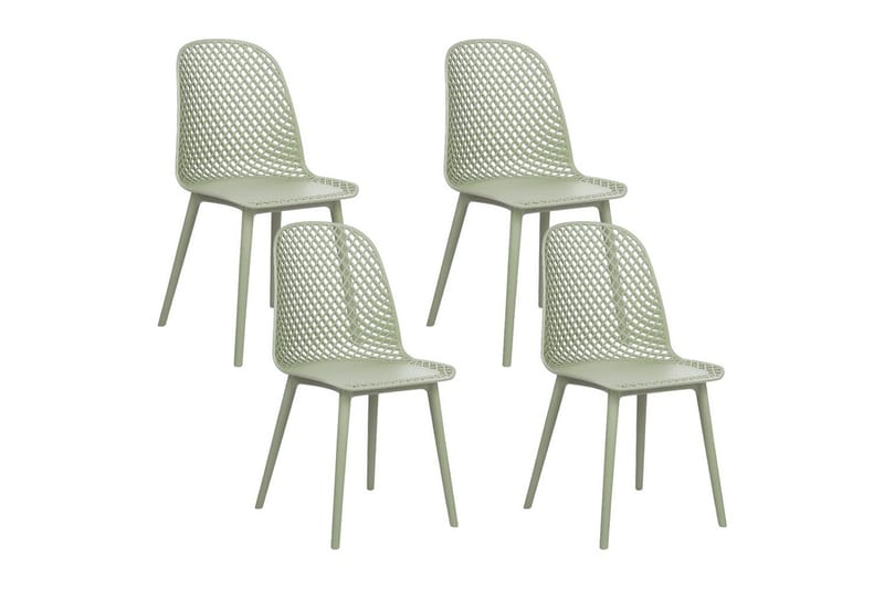 Set med 4 matstolar Emory - Grön - Möbler - Fåtölj & stolar - Matstol & köksstol