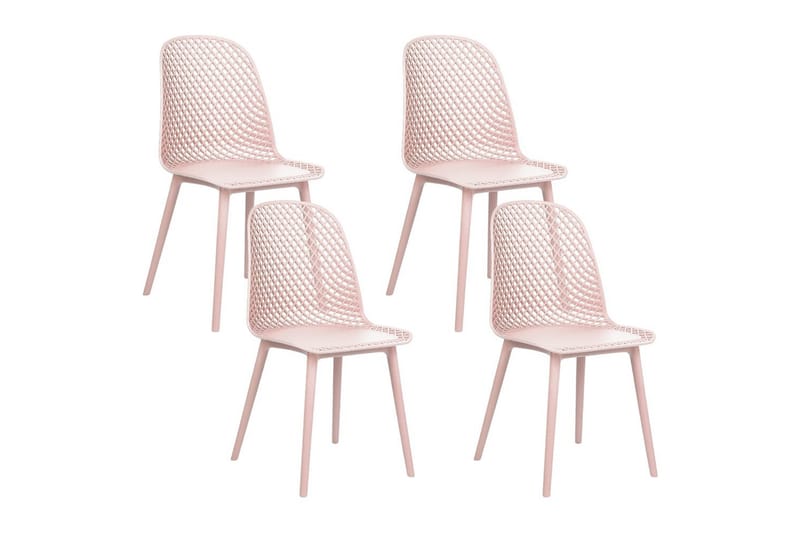 Set med 4 matstolar Emory - Rosa - Möbler - Fåtölj & stolar - Matstol & köksstol