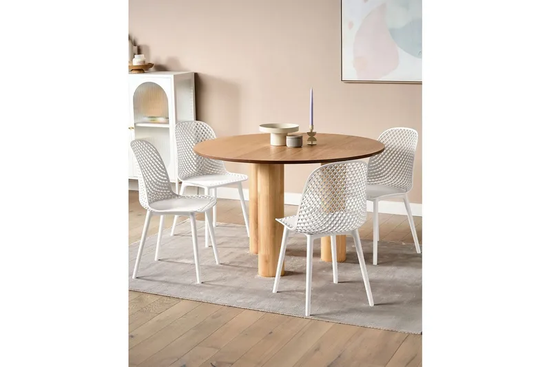 Set med 4 matstolar Emory - Vit - Möbler - Fåtölj & stolar - Matstol & köksstol