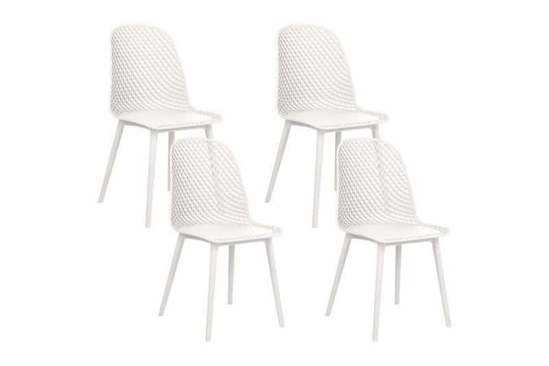 Set med 4 matstolar Emory - Vit - Möbler - Fåtölj & stolar - Matstol & köksstol