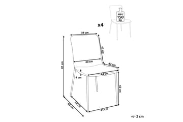 Set med 4 matstolar Glendive - Beige, svart - Möbler - Fåtölj & stolar - Matstol & köksstol