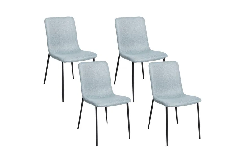 Set med 4 matstolar Glendive, Blå, Svart