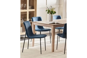 Set med 4 matstolar Glendive - Mörkblå, Svart - Möbler - Fåtölj & stolar - Matstol & köksstol