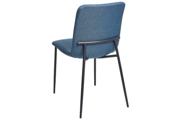 Set med 4 matstolar Glendive - Mörkblå, Svart - Möbler - Fåtölj & stolar - Matstol & köksstol