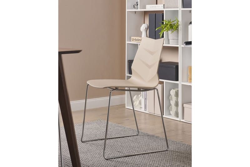 Set med 4 matstolar Hartley - Beige, Silver - Möbler - Fåtölj & stolar - Matstol & köksstol