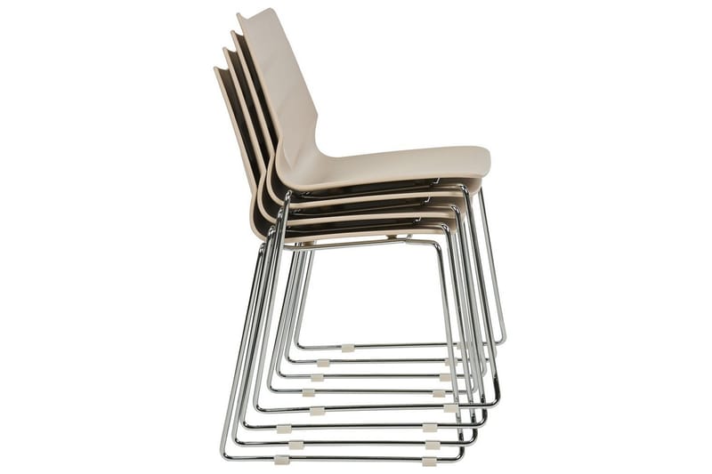 Set med 4 matstolar Hartley - Beige, Silver - Möbler - Fåtölj & stolar - Matstol & köksstol
