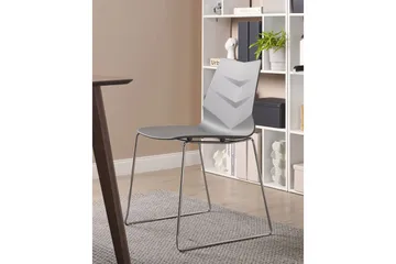 Set med 4 matstolar Hartley - Mörkgrå, Silver - Möbler - Fåtölj & stolar - Matstol & köksstol