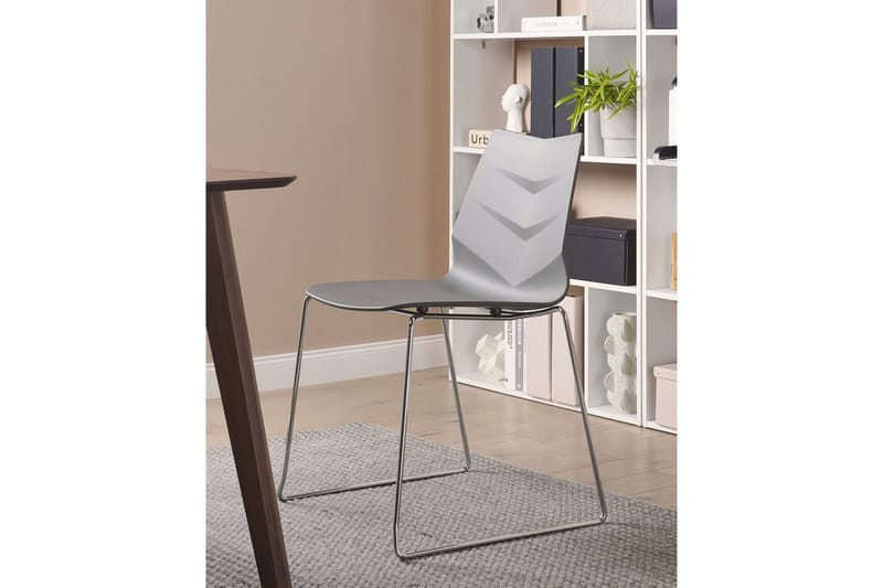 Set med 4 matstolar Hartley - Mörkgrå, Silver - Möbler - Fåtölj & stolar - Matstol & köksstol