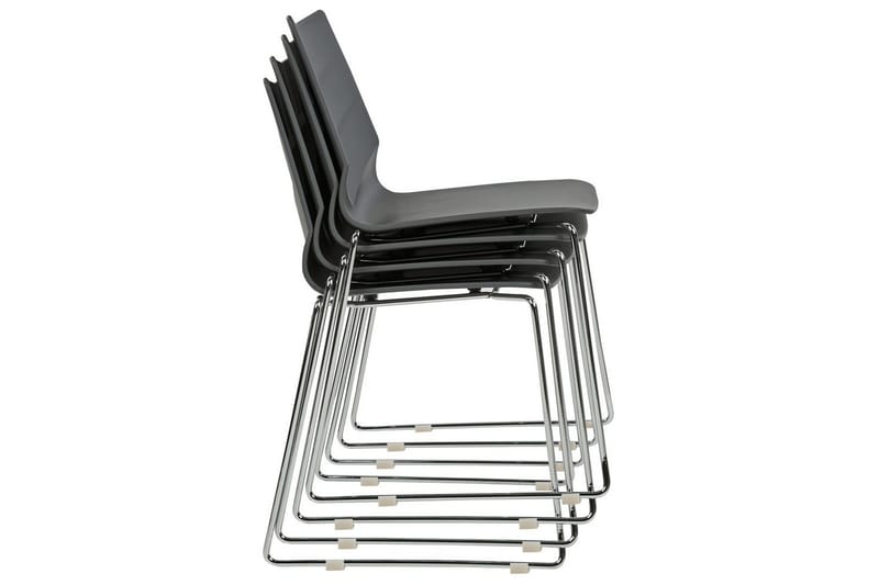 Set med 4 matstolar Hartley - Mörkgrå, Silver - Möbler - Fåtölj & stolar - Matstol & köksstol