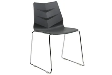 Set med 4 matstolar Hartley - Mörkgrå, Silver - Möbler - Fåtölj & stolar - Matstol & köksstol