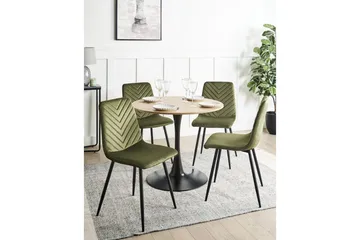 Set med 4 matstolar Havre - Grön, Svart - Möbler - Fåtölj & stolar - Matstol & köksstol