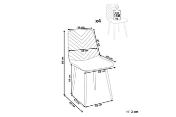 Set med 4 matstolar Havre - Grön, Svart - Möbler - Fåtölj & stolar - Matstol & köksstol