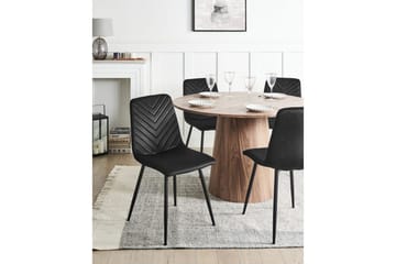 Set med 4 matstolar Havre - Svart - Möbler - Fåtölj & stolar - Matstol & köksstol