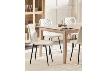 Set med 4 matstolar Havre - Vit, Svart - Möbler - Fåtölj & stolar - Matstol & köksstol
