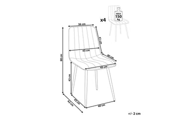 Set med 4 matstolar Kalispell - Beige, svart - Möbler - Fåtölj & stolar - Matstol & köksstol