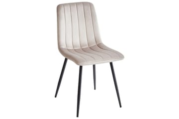 Set med 4 matstolar Kalispell - Beige, svart - Möbler - Fåtölj & stolar - Matstol & köksstol