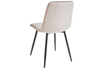 Set med 4 matstolar Kalispell - Beige, svart - Möbler - Fåtölj & stolar - Matstol & köksstol