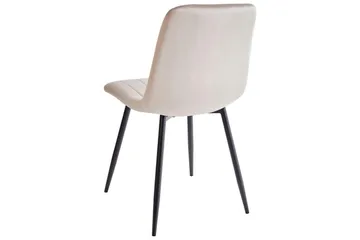 Set med 4 matstolar Kalispell - Beige, svart - Möbler - Fåtölj & stolar - Matstol & köksstol