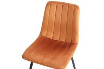 Set med 4 matstolar Kalispell - Orange, svart - Möbler - Fåtölj & stolar - Matstol & köksstol