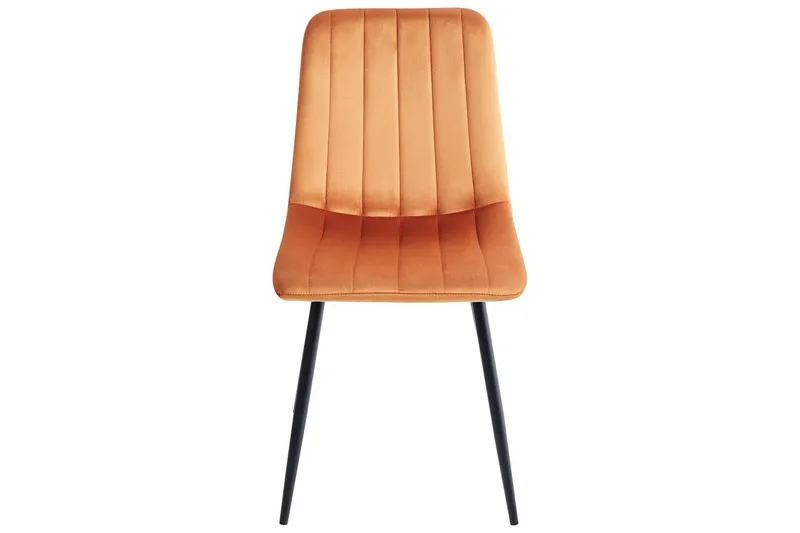 Set med 4 matstolar Kalispell - Orange, svart - Möbler - Fåtölj & stolar - Matstol & köksstol