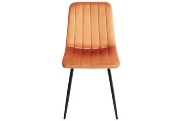 Set med 4 matstolar Kalispell - Orange, svart - Möbler - Fåtölj & stolar - Matstol & köksstol