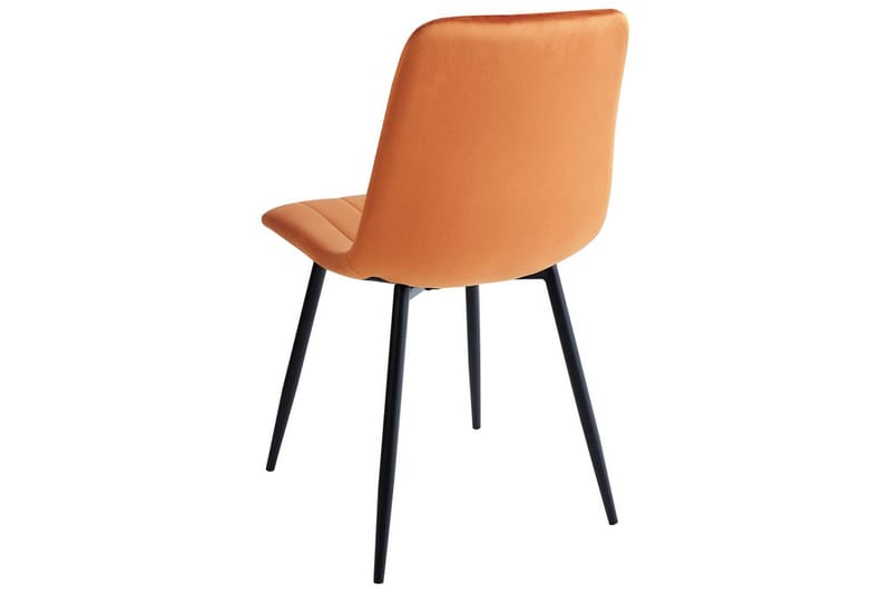 Set med 4 matstolar Kalispell - Orange, svart - Möbler - Fåtölj & stolar - Matstol & köksstol