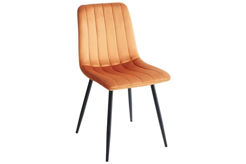 Set med 4 matstolar Kalispell - Orange, svart - Möbler - Fåtölj & stolar - Matstol & köksstol