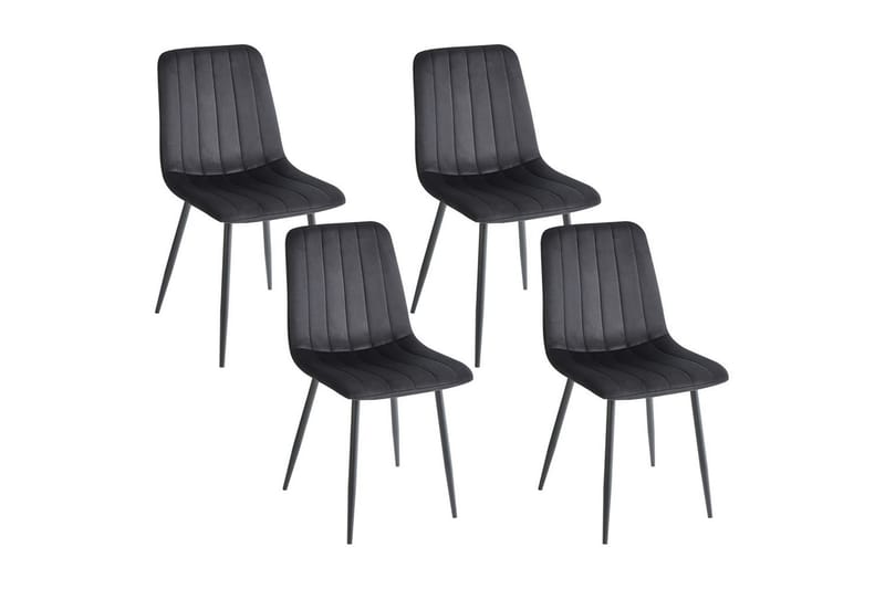 Set med 4 matstolar Kalispell - Svart - Möbler - Fåtölj & stolar - Matstol & köksstol