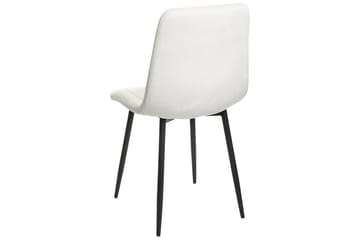 Set med 4 matstolar Kalispell - Vit, Svart - Möbler - Fåtölj & stolar - Matstol & köksstol