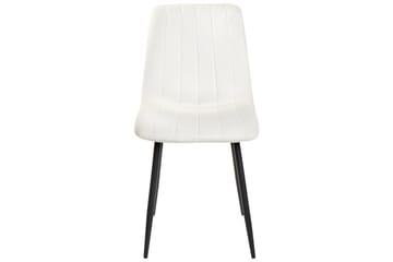 Set med 4 matstolar Kalispell - Vit, Svart - Möbler - Fåtölj & stolar - Matstol & köksstol