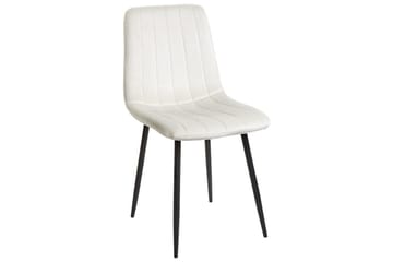 Set med 4 matstolar Kalispell - Vit, Svart - Möbler - Fåtölj & stolar - Matstol & köksstol