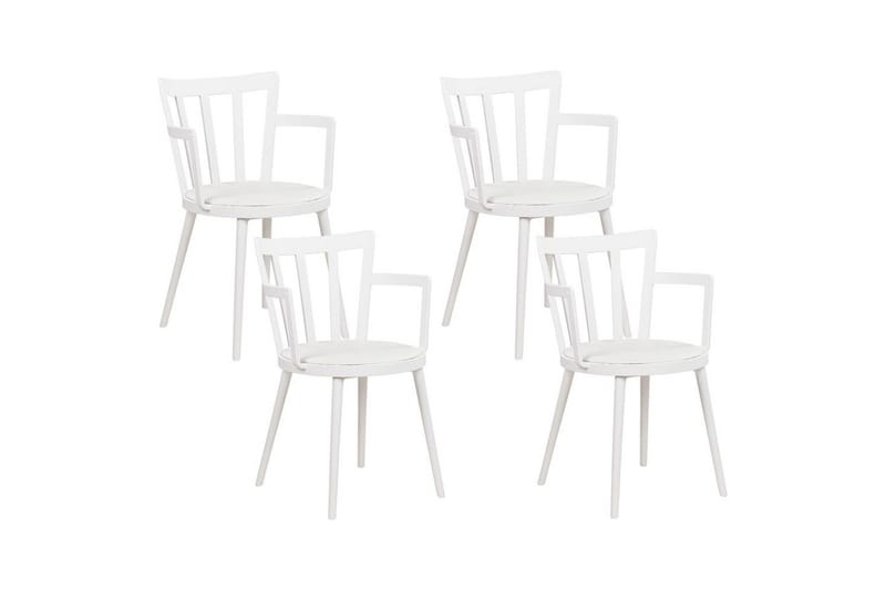 Set med 4 matstolar Morill, Vit