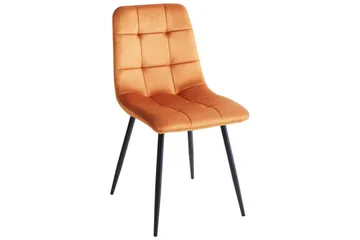 Set med 4 matstolar Powell - Orange, svart - Möbler - Fåtölj & stolar - Matstol & köksstol