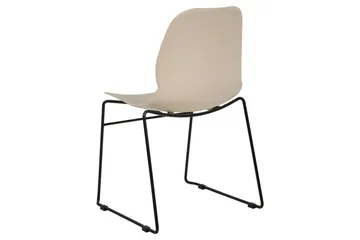 Set med 4 matstolar Panora - Beige, svart - Möbler - Fåtölj & stolar - Matstol & köksstol