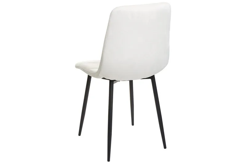 Set med 4 matstolar Powell - Vit, Svart - Möbler - Fåtölj & stolar - Matstol & köksstol
