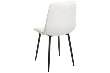 Set med 4 matstolar Powell - Vit, Svart - Möbler - Fåtölj & stolar - Matstol & köksstol