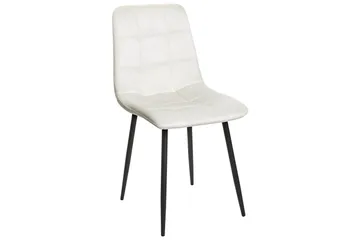 Set med 4 matstolar Powell - Vit, Svart - Möbler - Fåtölj & stolar - Matstol & köksstol