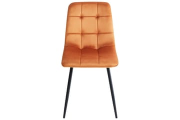Set med 4 matstolar Powell - Orange, svart - Möbler - Fåtölj & stolar - Matstol & köksstol