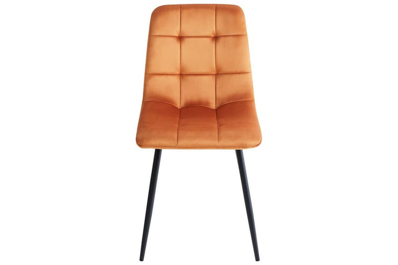 Set med 4 matstolar Powell - Orange, svart - Möbler - Fåtölj & stolar - Matstol & köksstol