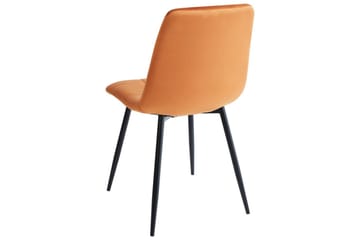 Set med 4 matstolar Powell - Orange, svart - Möbler - Fåtölj & stolar - Matstol & köksstol