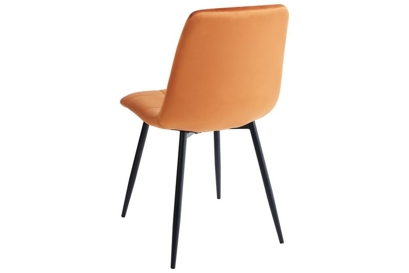 Set med 4 matstolar Powell - Orange, svart - Möbler - Fåtölj & stolar - Matstol & köksstol