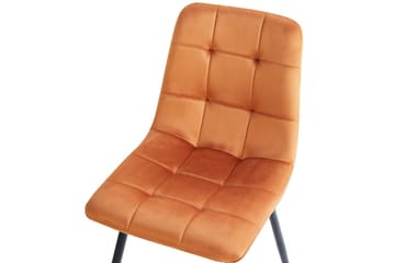 Set med 4 matstolar Powell - Orange, svart - Möbler - Fåtölj & stolar - Matstol & köksstol