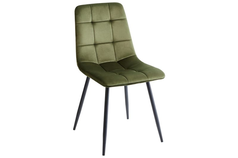 Set med 4 matstolar Powell - Grön, Svart - Möbler - Fåtölj & stolar - Matstol & köksstol