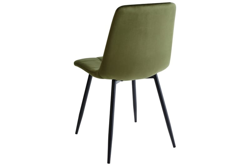 Set med 4 matstolar Powell - Grön, Svart - Möbler - Fåtölj & stolar - Matstol & köksstol