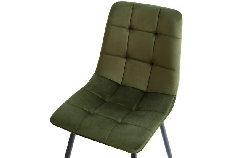 Set med 4 matstolar Powell - Grön, Svart - Möbler - Fåtölj & stolar - Matstol & köksstol